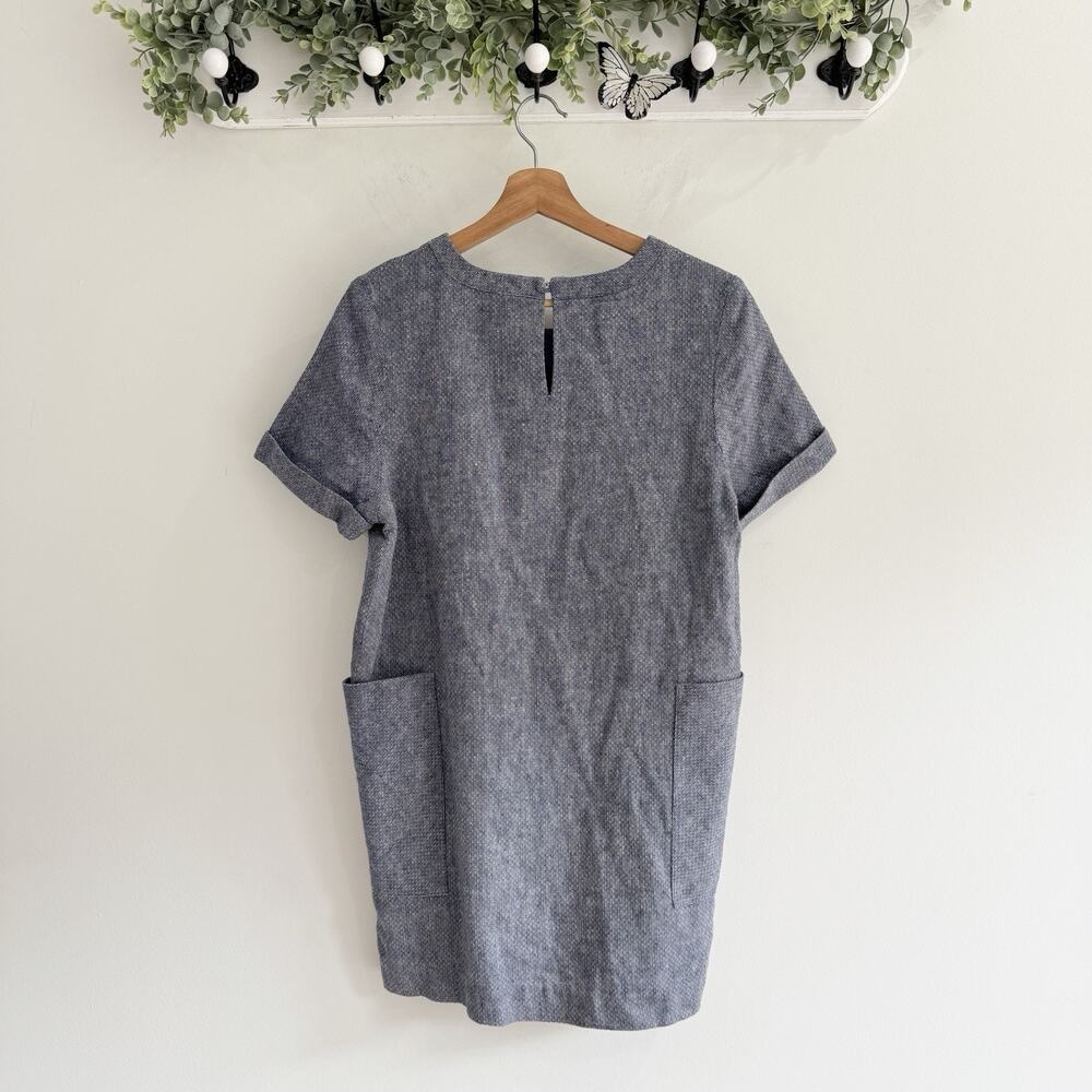 7115 By Szeki Womens Linen Blend Blue Shirt Dreee Lagenlook Medium Designer - Picture 4 of 4